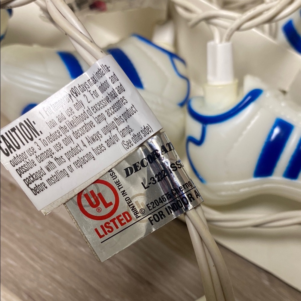 Adidas White and Blue Shoe String Lights royal blue eggshell vintage - Picture 6 of 10